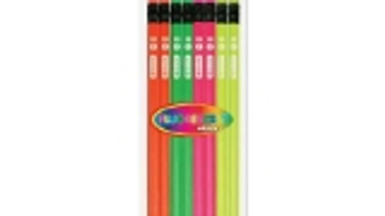 BAZIC Neon Pencils Eraser Pencils (8/Pack)