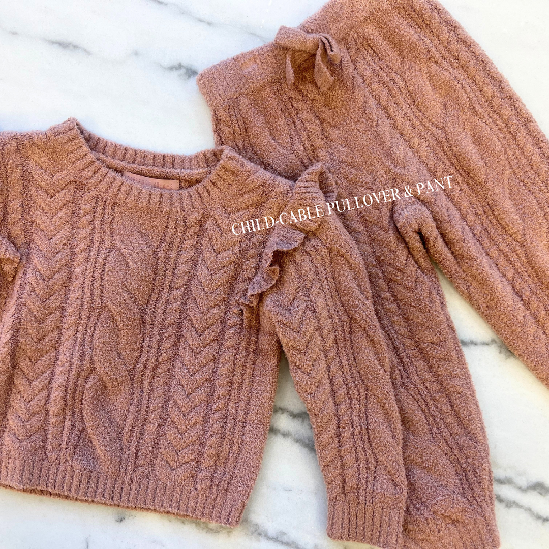 Barefoot Dreams CozyChic Lite Toddler Cable Pullover & Pant