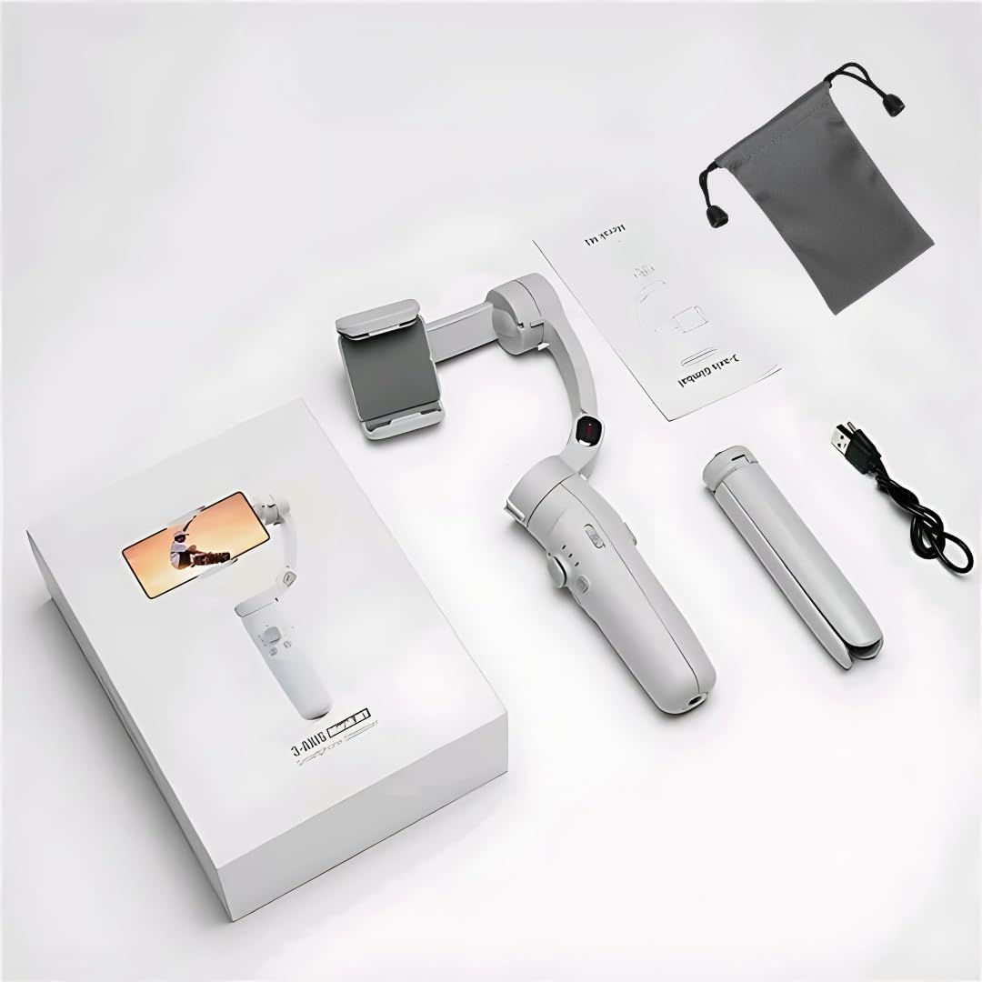 M1 Foldable 3-Axis Gimbal Stabilizer | Advanced Gyroscope | Shake-Free Footage