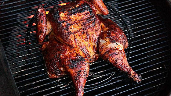 Charcoal Grilled Whole Chicken