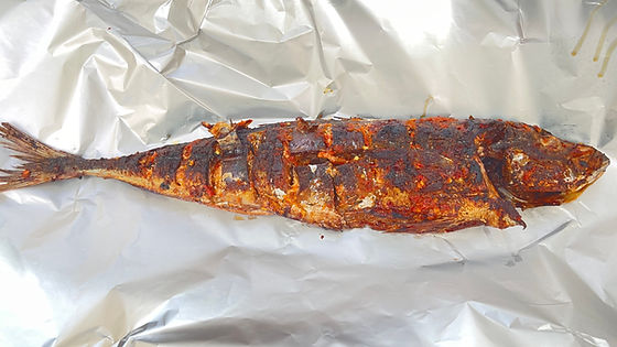 Grilled Whole Panla (hake) Fish