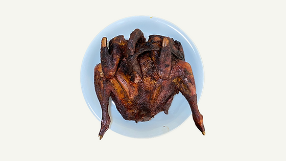 Charcoal Grilled Whole Guinea Fowl