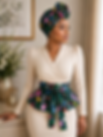 PEPLUM BELT AND MATCHING HEADWRAP