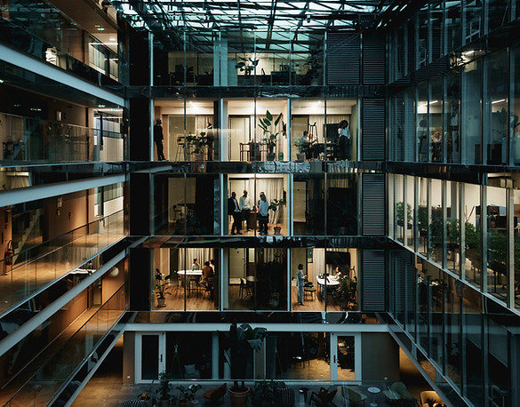 Offices inside a modern building