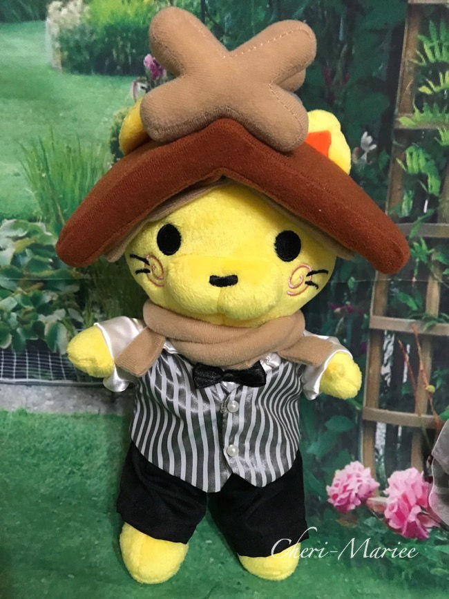 サムネイル： 座高２５cmのしまねっこぬいぐるみSをウェルカムドールにするためのタキシードとドレスセット