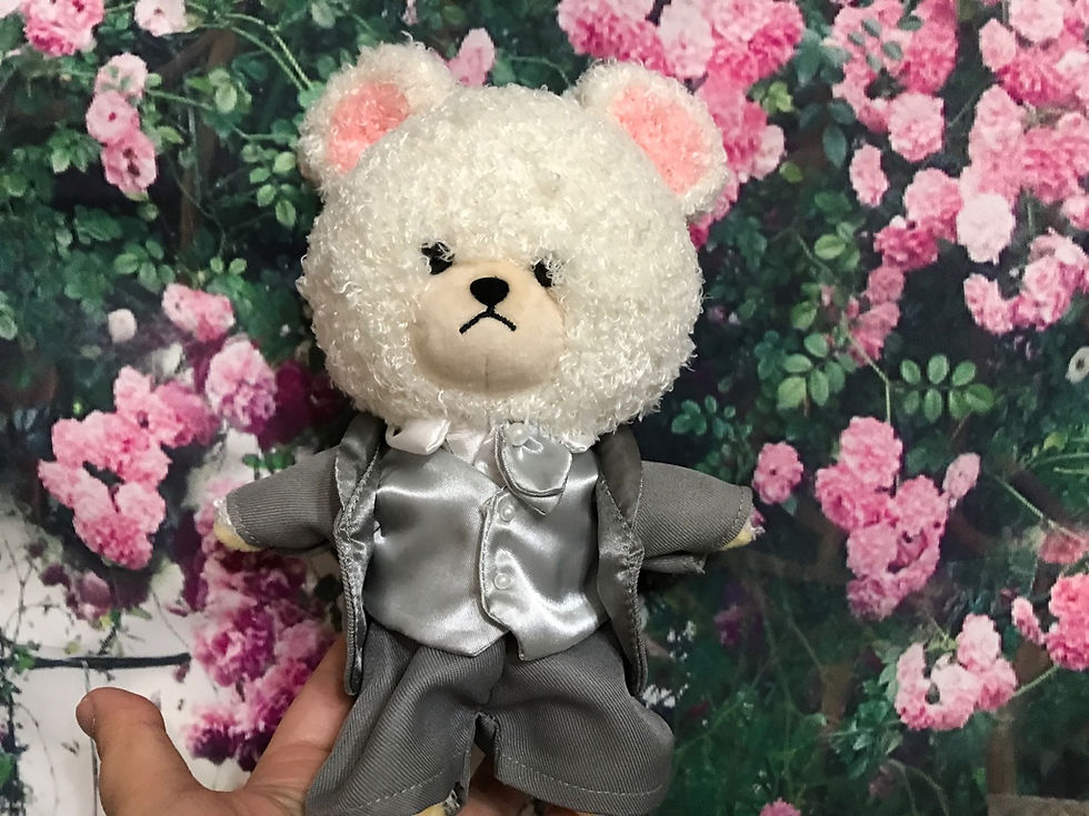 サムネイル： 「くまのがっこうモコモコジャッキー&ジャビットスマイルS」に着せられる衣装セット（ぬいぐるみ含まず）