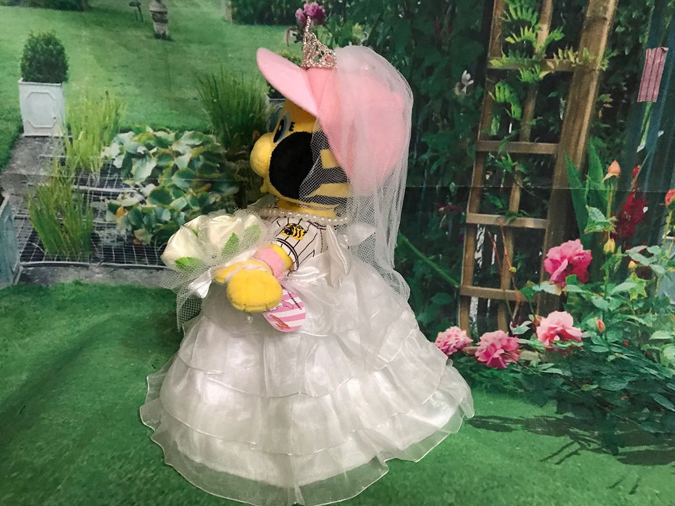 サムネイル： 【阪神タイガース】ラッキーLとトラッキーLに着せられるウェディング衣装セット