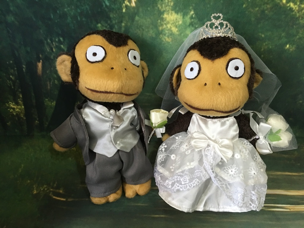 五味太郎『さる・るるる』 ぬいぐるみ 約30cm さる・るるる ぬいぐるみ