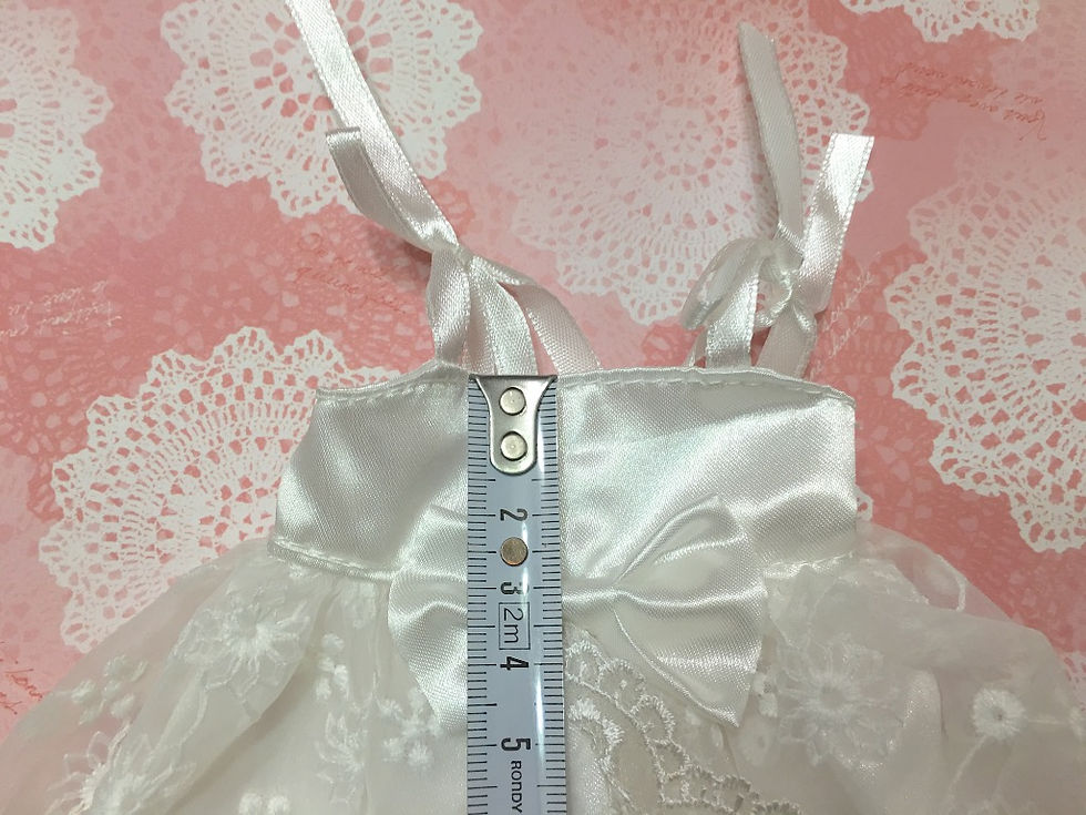 サムネイル： ぬいぐるみドレスSサイズ（プリンセスリボンレースタイプ）＋パールネックレス＋ブーケ付き