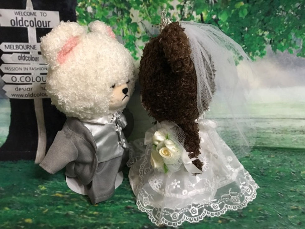 サムネイル： 「くまのがっこうモコモコジャッキー&ジャビットスマイルS」に着せられる衣装セット（ぬいぐるみ含まず）