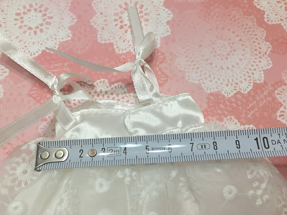 サムネイル： ぬいぐるみドレスSサイズ（プリンセスリボンレースタイプ）＋パールネックレス＋ブーケ付き