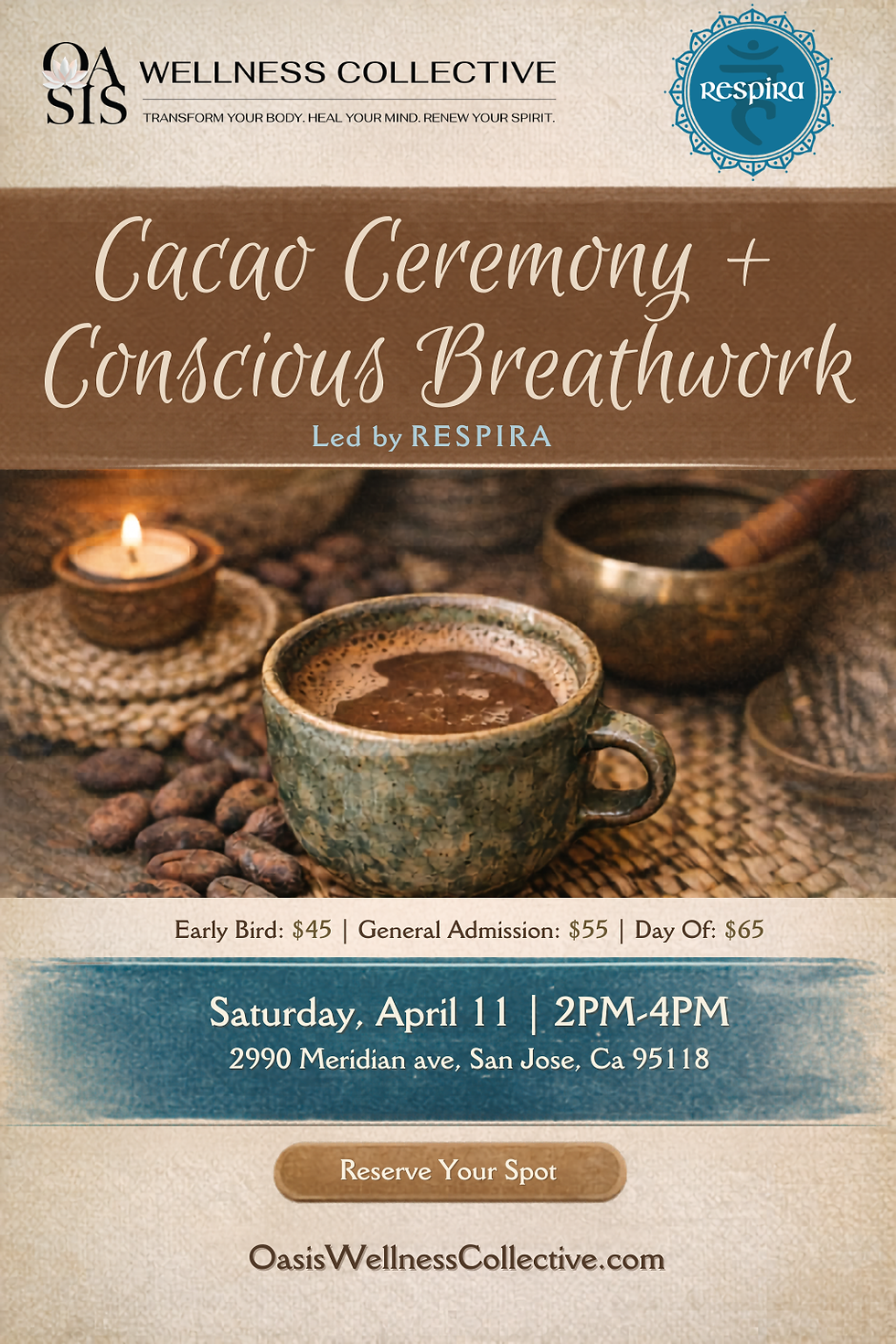 CACAO CEREMONY + CONSCIOUS BREATHWORK