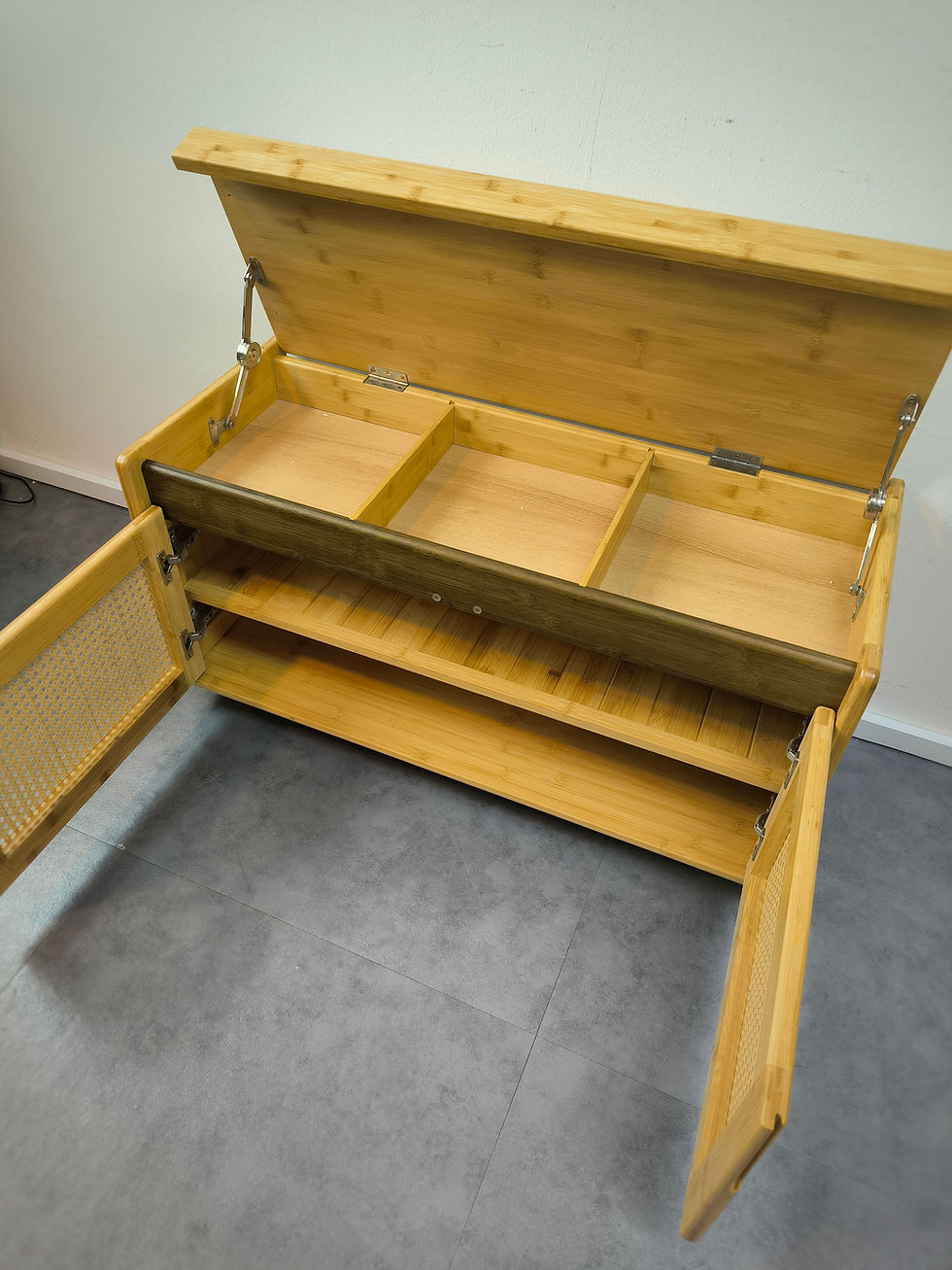 Thumbnail: Bojio Rattan Shoe Bench