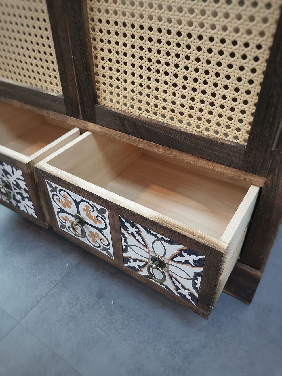 Thumbnail: Angmoh Arch Rattan Shoe Cabinet