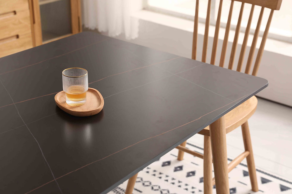 Thumbnail: Yanba Dining Table (Black Sintered/Natural)