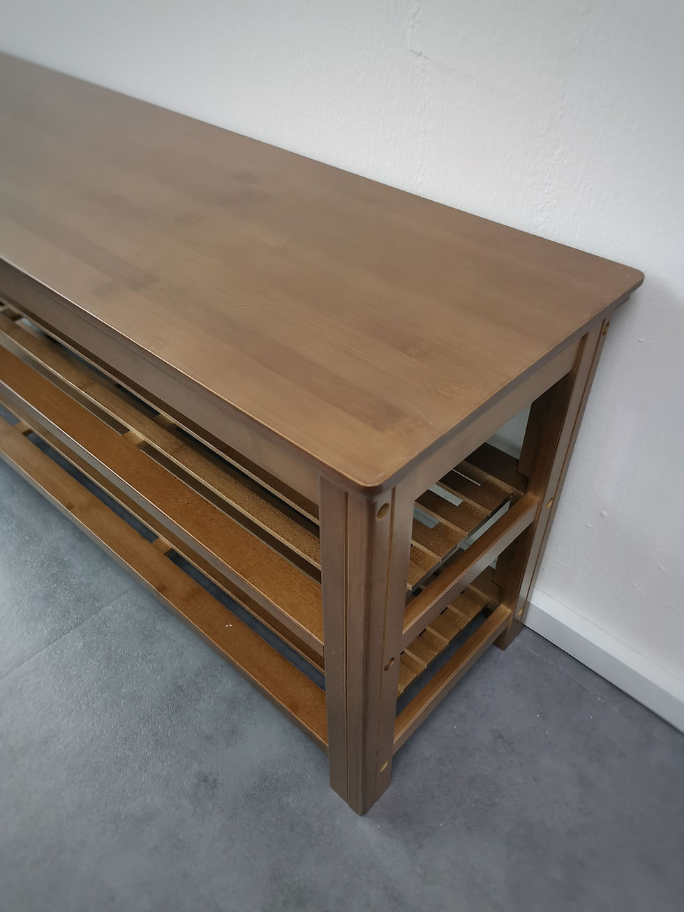 Thumbnail: Bek Natural Bamboo Shoe Bench
