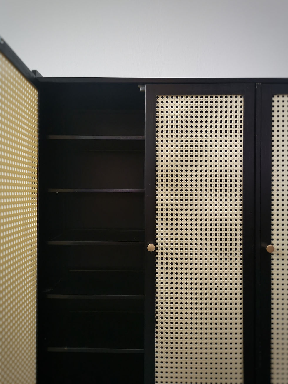 Thumbnail: Abuden Black Shoe Cabinet_3 doors