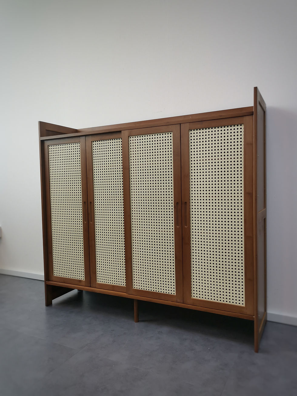 Thumbnail: Abuden Sliding Door Shoe Cabinet_4 Doors