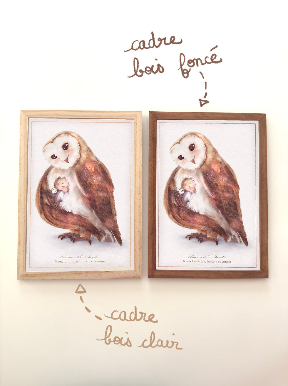 Miniature : Choix de cadre pour affiche personnalisée - cadre bois pour chambre enfant - cadeau prêt à offrir