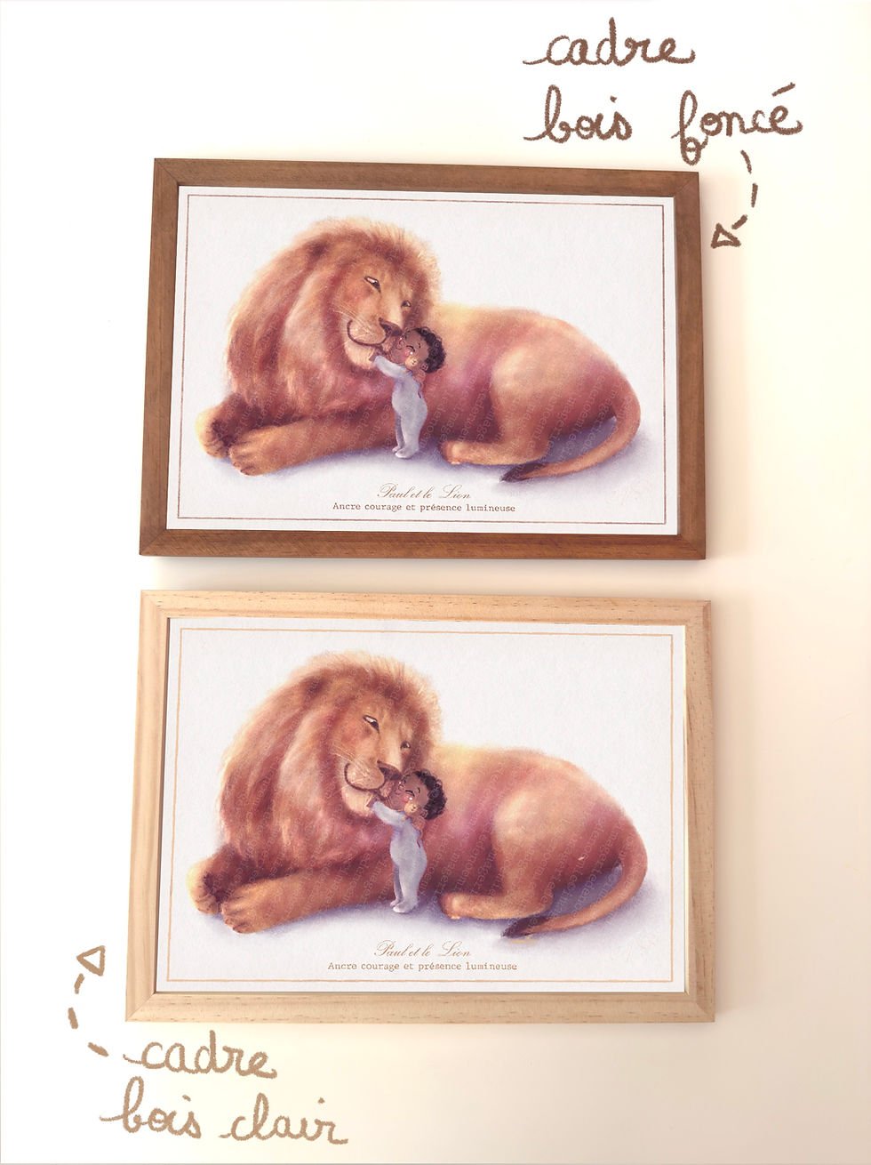 Miniature : Choix de cadre pour affiche personnalisée - cadre bois pour chambre enfant - cadeau prêt à offrir