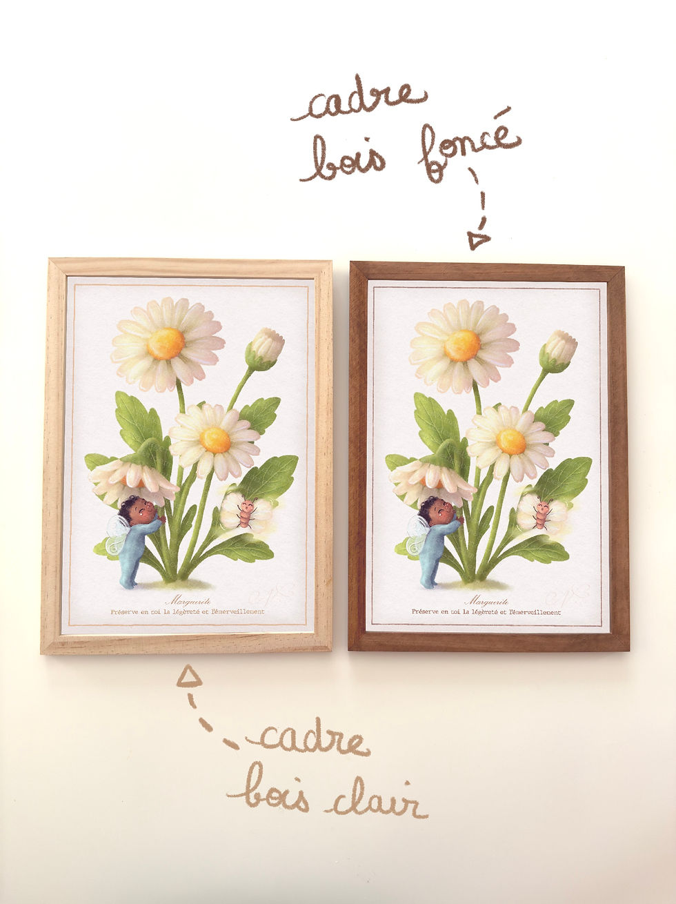 Miniature : Choix de cadre pour affiche personnalisée - cadre bois pour chambre enfant - cadeau prêt à offrir