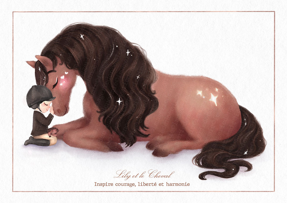 enfant et le cheval brun noir .jpg