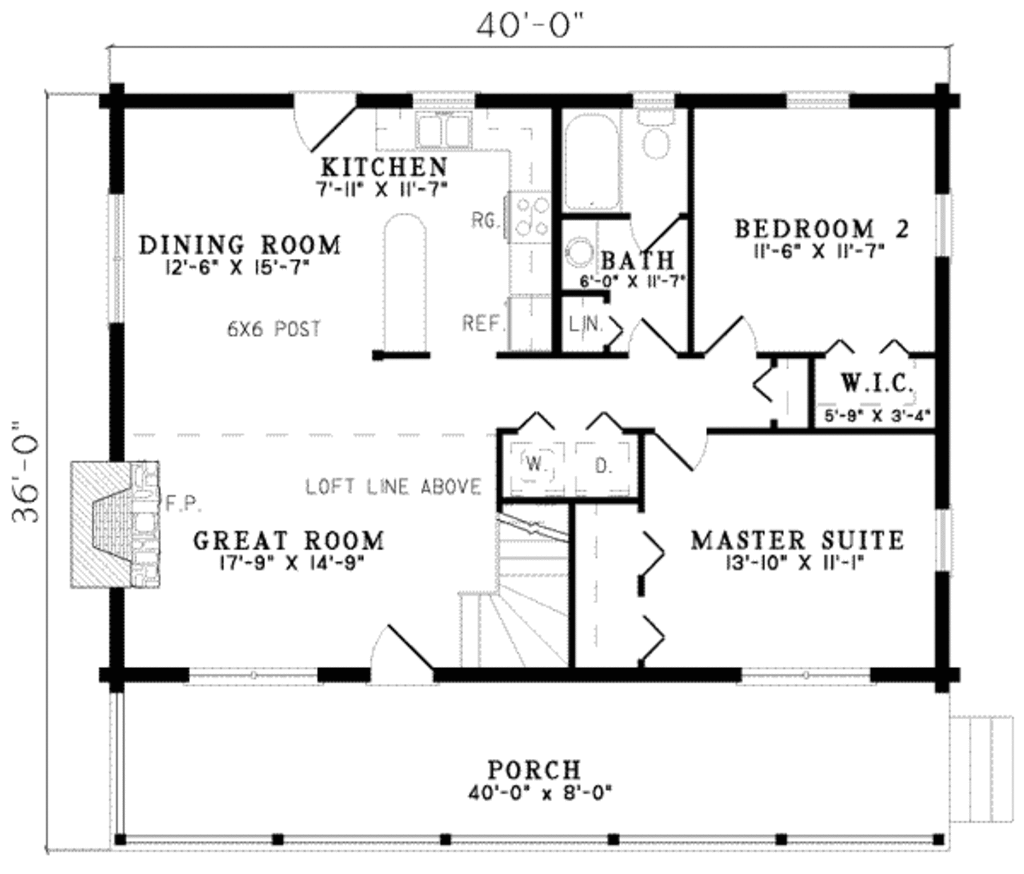 log home plan from houseplans.com