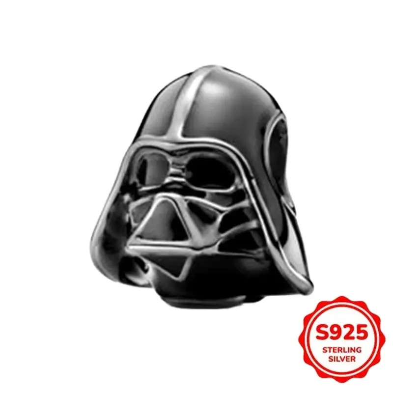 Thumbnail: Plata De Ley 925 Silver Charms Hot Star Wars Sries Mandalorian Helmet Pendant