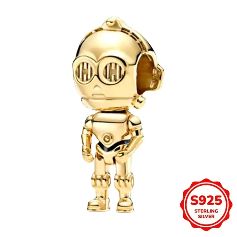 Thumbnail: Plata De Ley 925 Silver Charms Hot Star Wars Sries Mandalorian Helmet Pendant