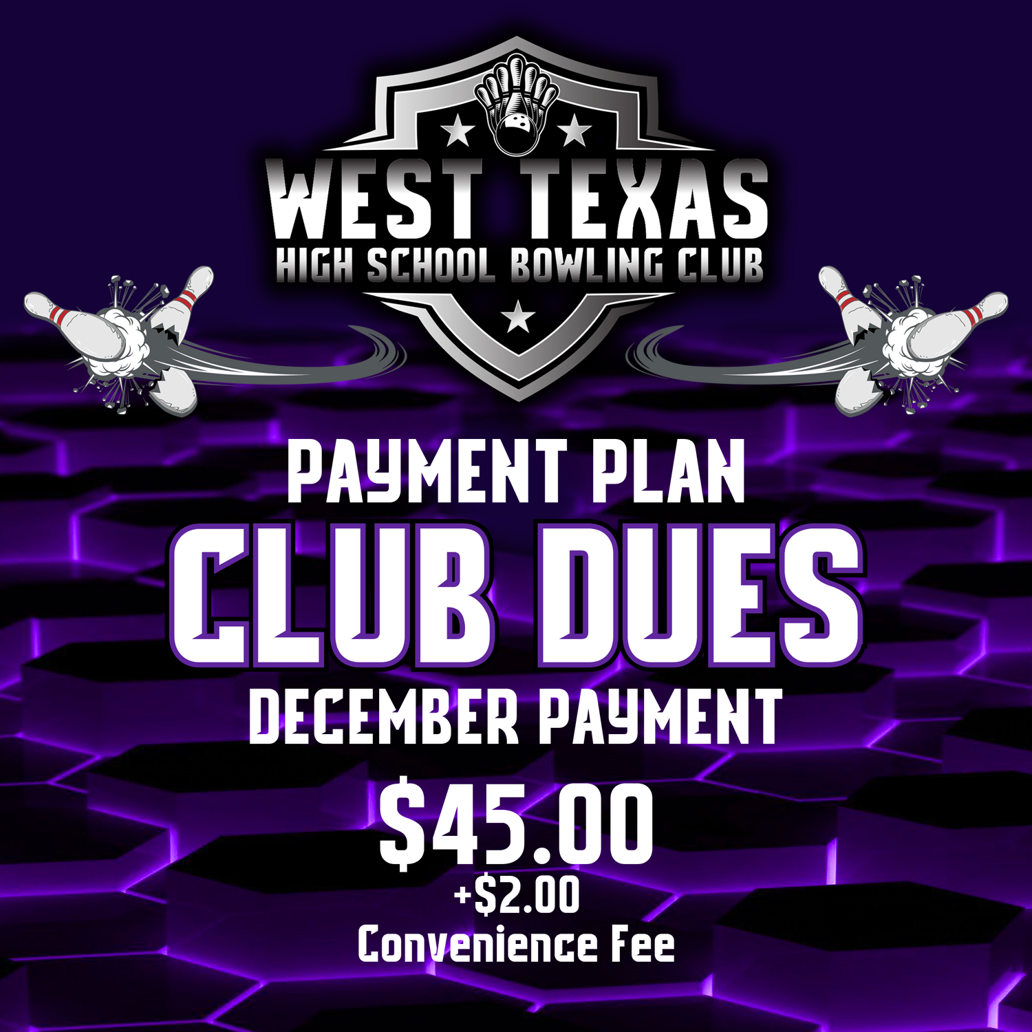 WTHSBC PAYMENT PLAN DECEMBER CLUB DUES