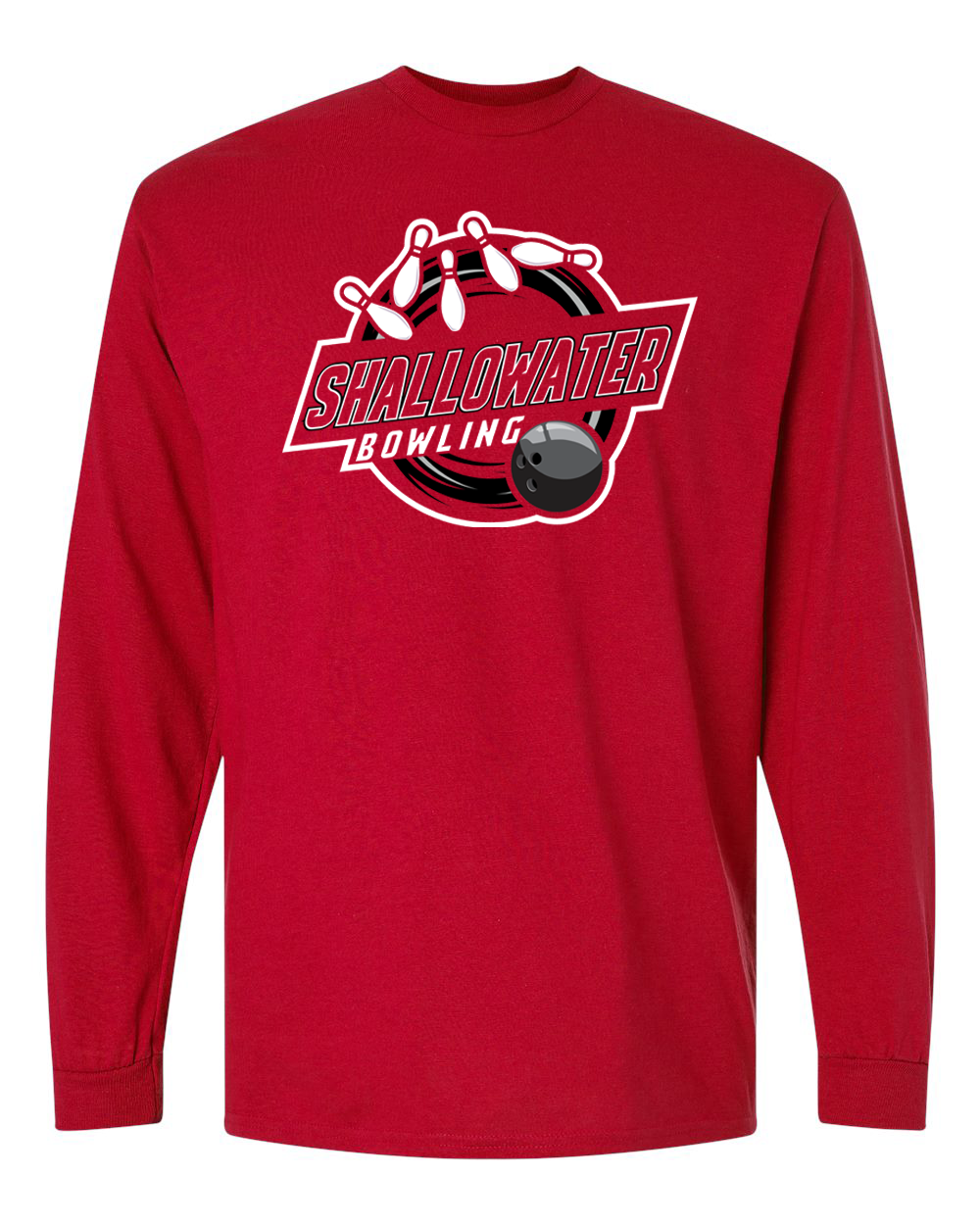 Shallowater Long Sleeve T-Shirt -Red