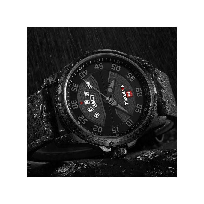 Thumbnail: NAVIFORCE STYLISH MEN'S PURE LEATHER WATCH - With Gift Box Included