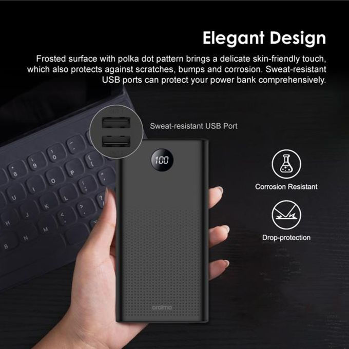 Thumbnail: Oraimo 27000mAh Massive Power Dual Charging Bank - 3 Byte - Black