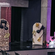 Talent Show balloon backdrop.