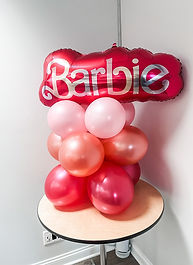 Barbie balloon stand.