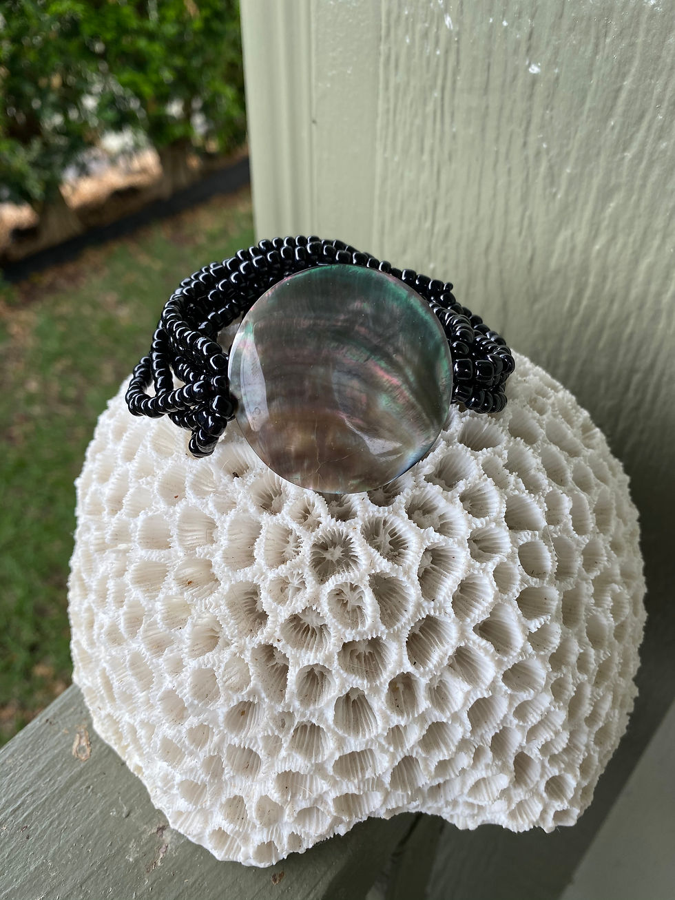 Thumbnail: Abalone Shell Beaded Bracelet 
