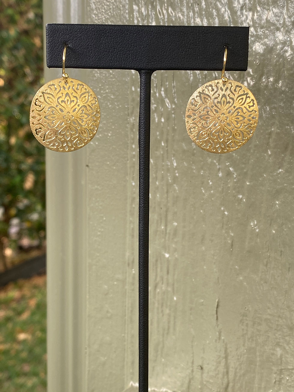 Thumbnail: Hammered Gold Earrings