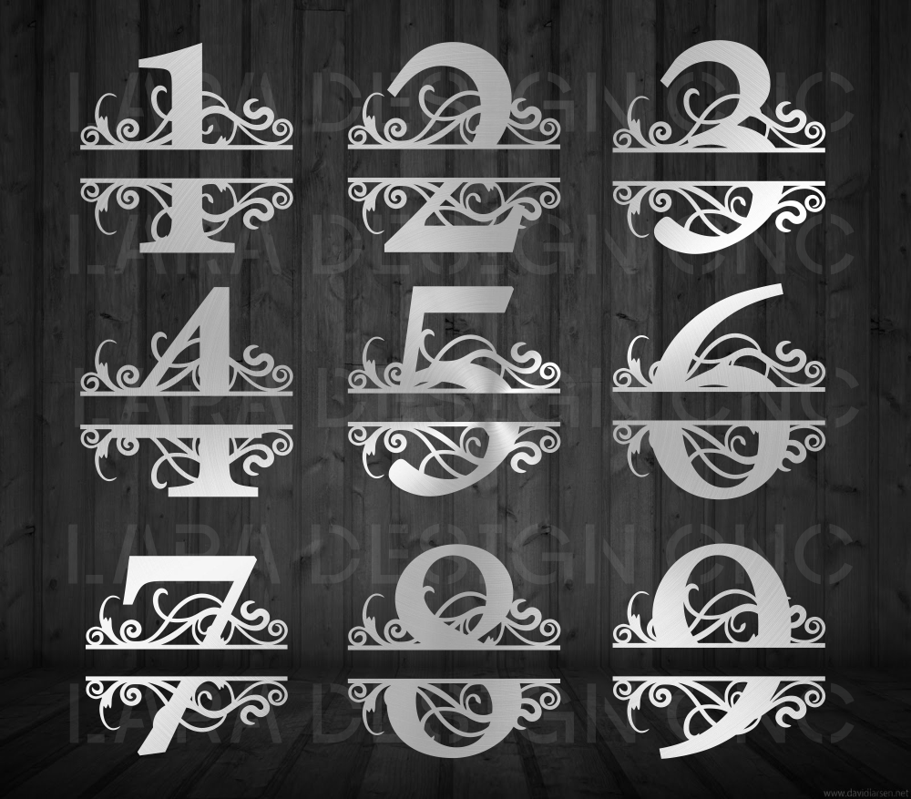 Split Number model 15 Wall Art