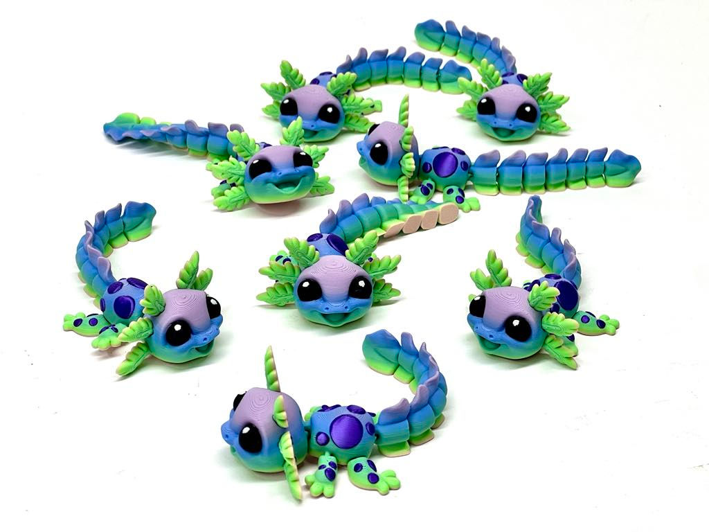 Adorable 3d Axolotls