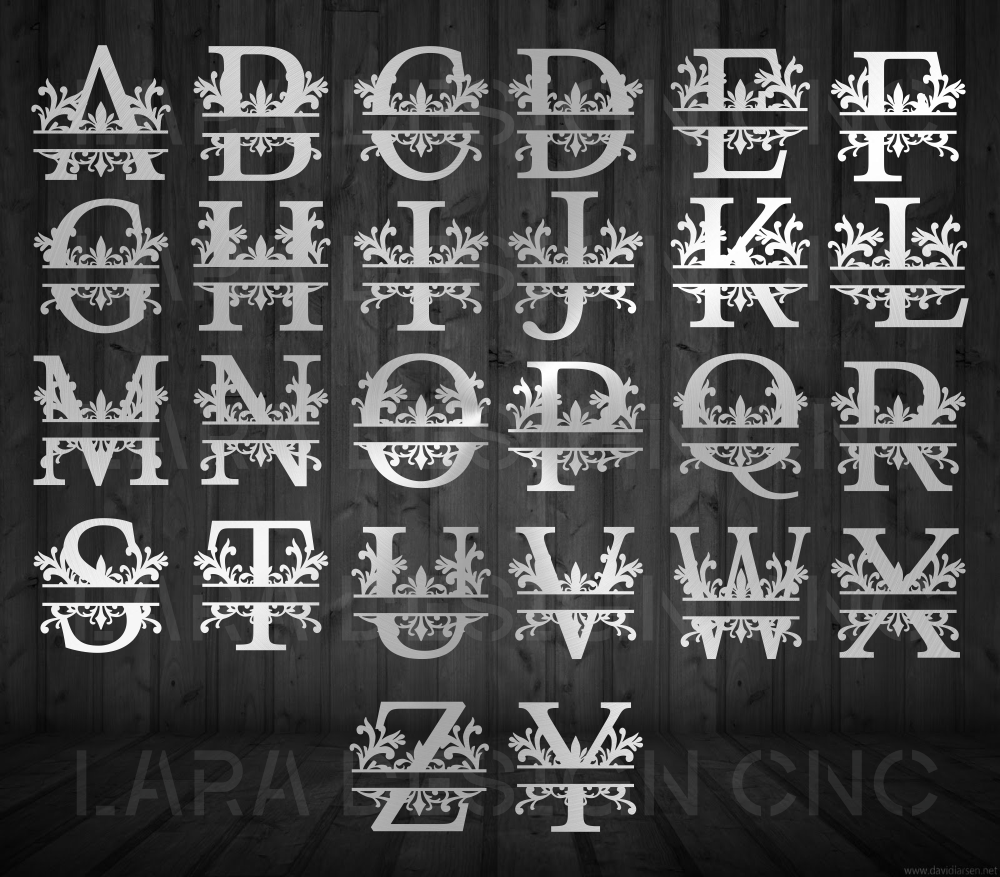 Alphabet Split model 6 Wall Art