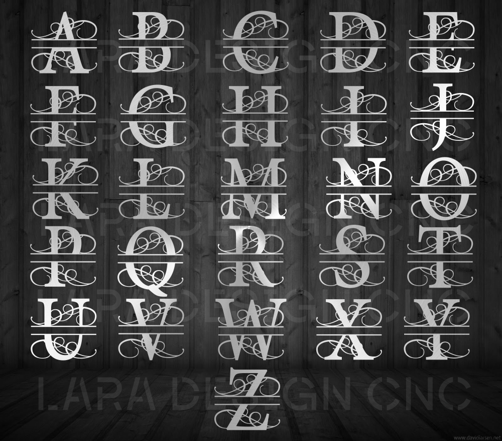 Alphabet Split model 12 Wall Art