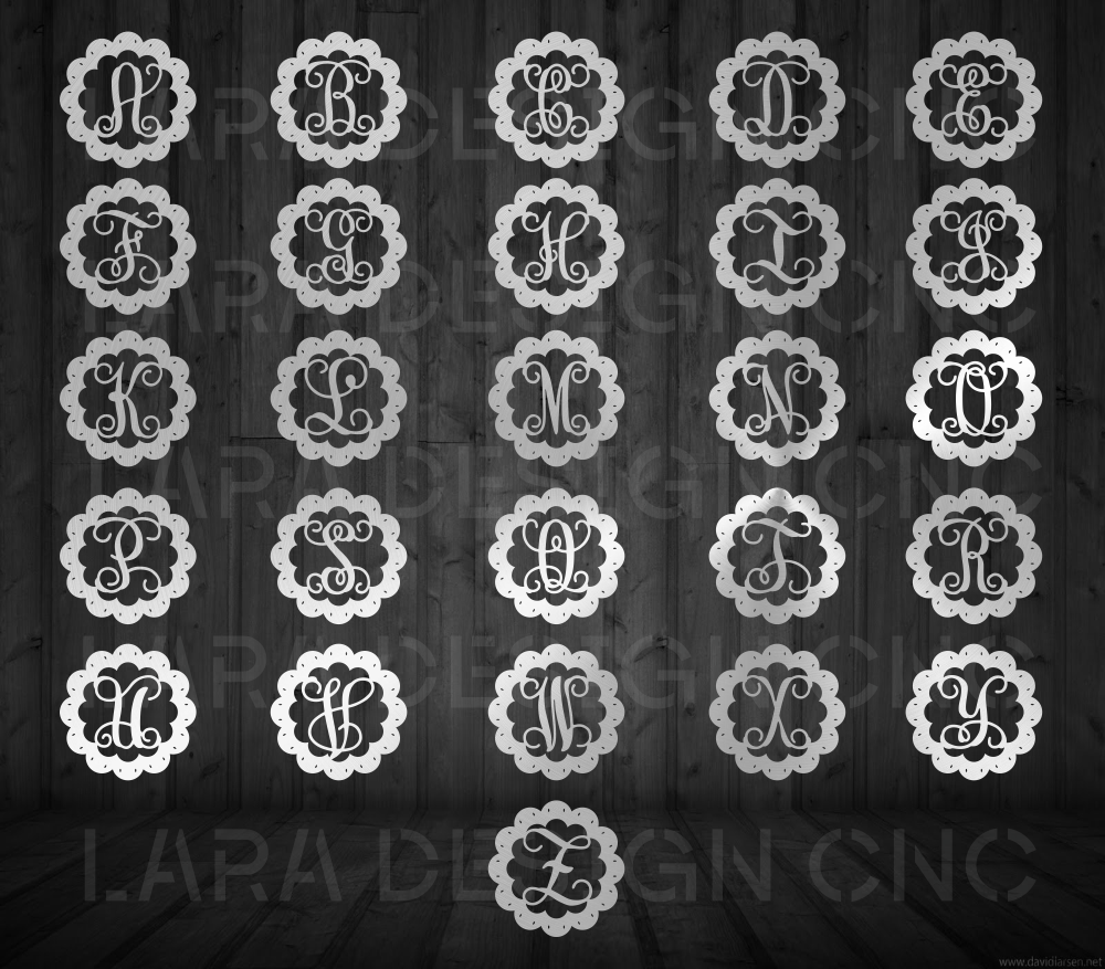 Alphabet Monogram model 17 Wall Art