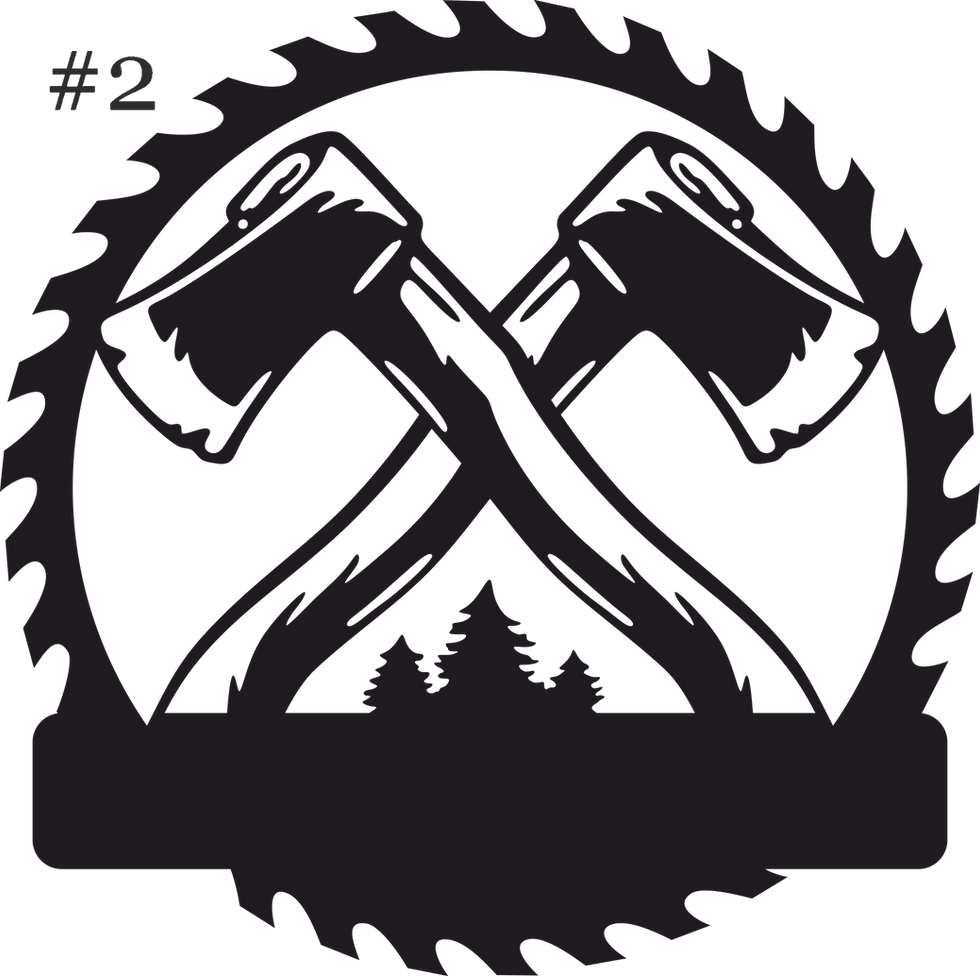 Thumbnail: Customized Axe Monogram Wall Art
