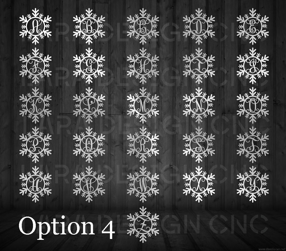 Thumbnail: Snow Letter Monogram Wall Art