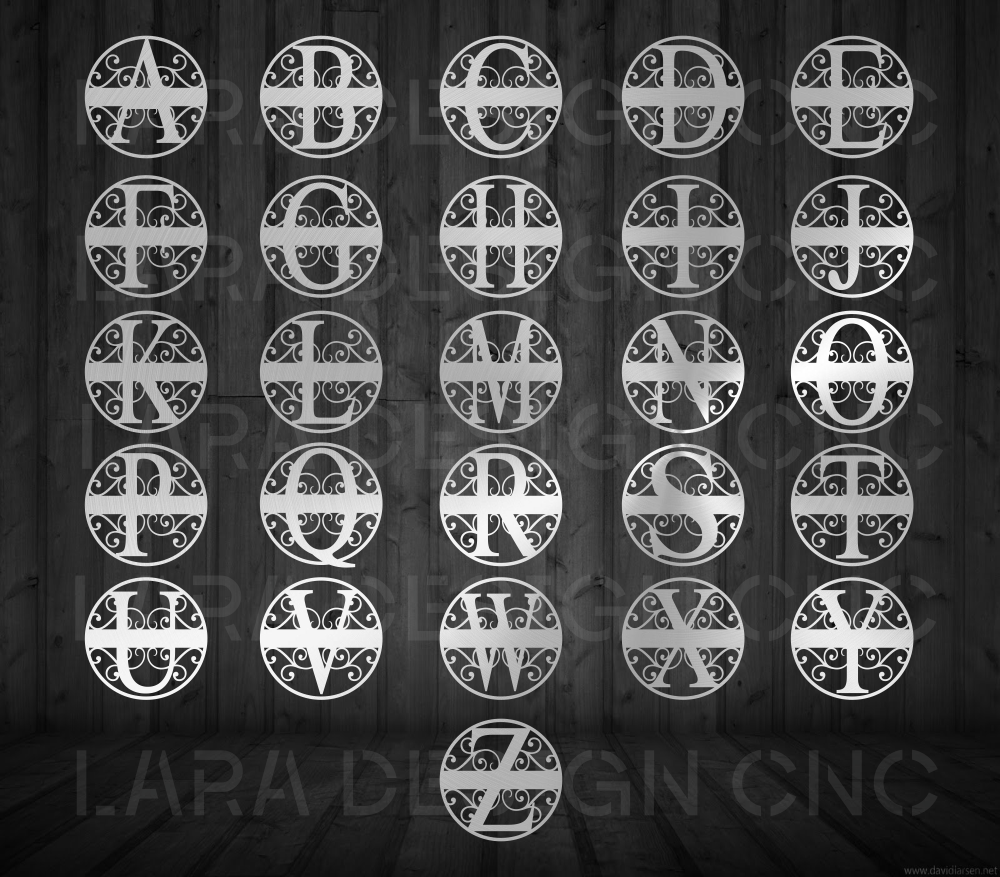 Alphabet Split model 16 Wall Art