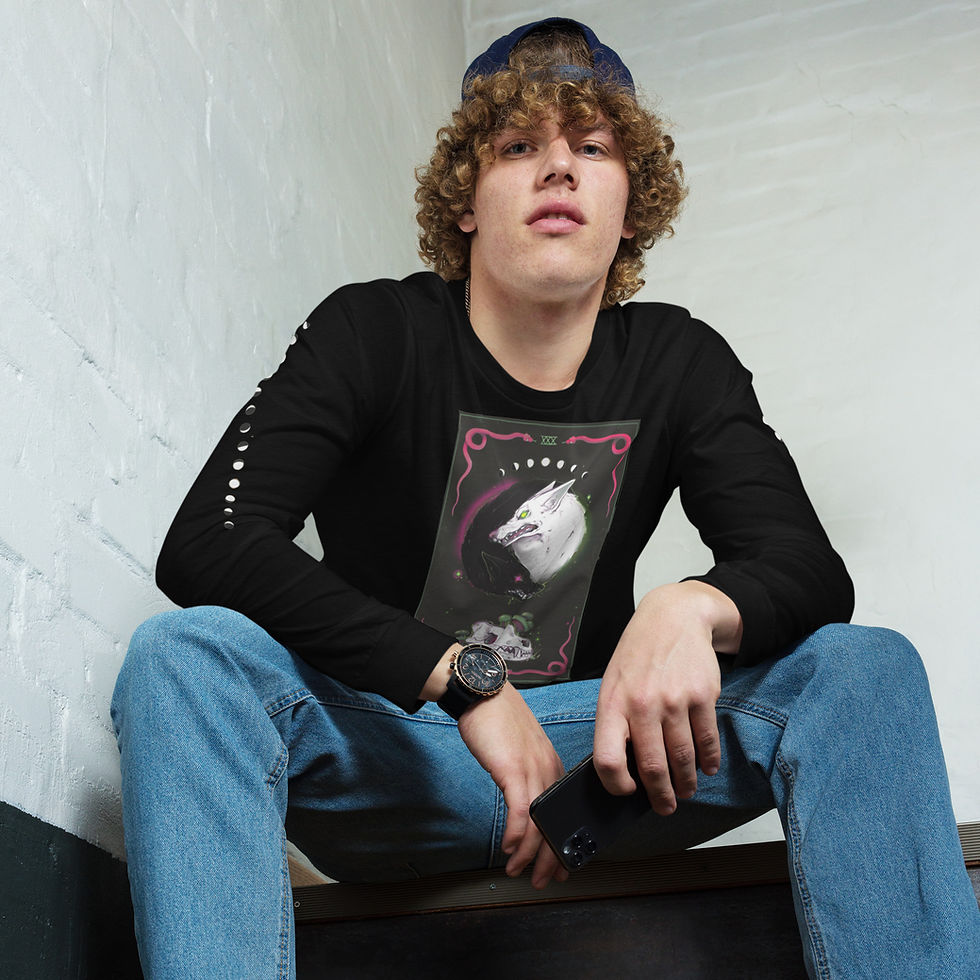 Thumbnail: Moon Cycles - Unisex Long Sleeve Tee