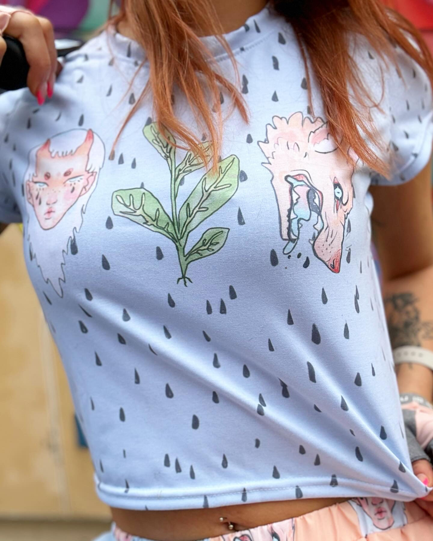 Cry Sky - All-Over Print Crop Tee