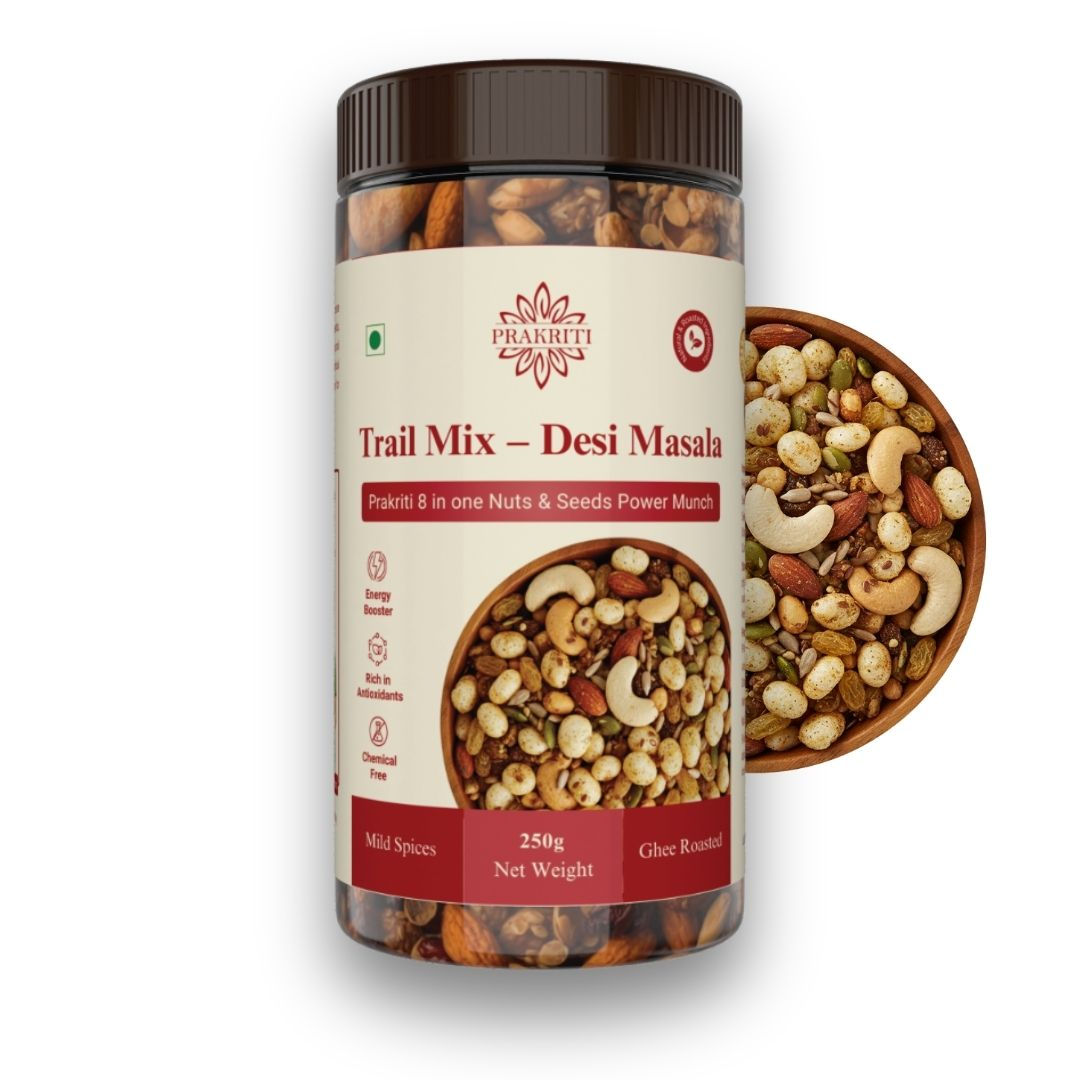 Prakriti Trail Mix Desi Masala – Ghee Roasted | Blend of 8 Superfood