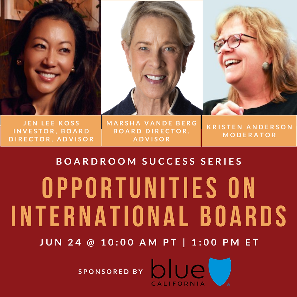Boardroom Success Series - Opportunities on International Boards
