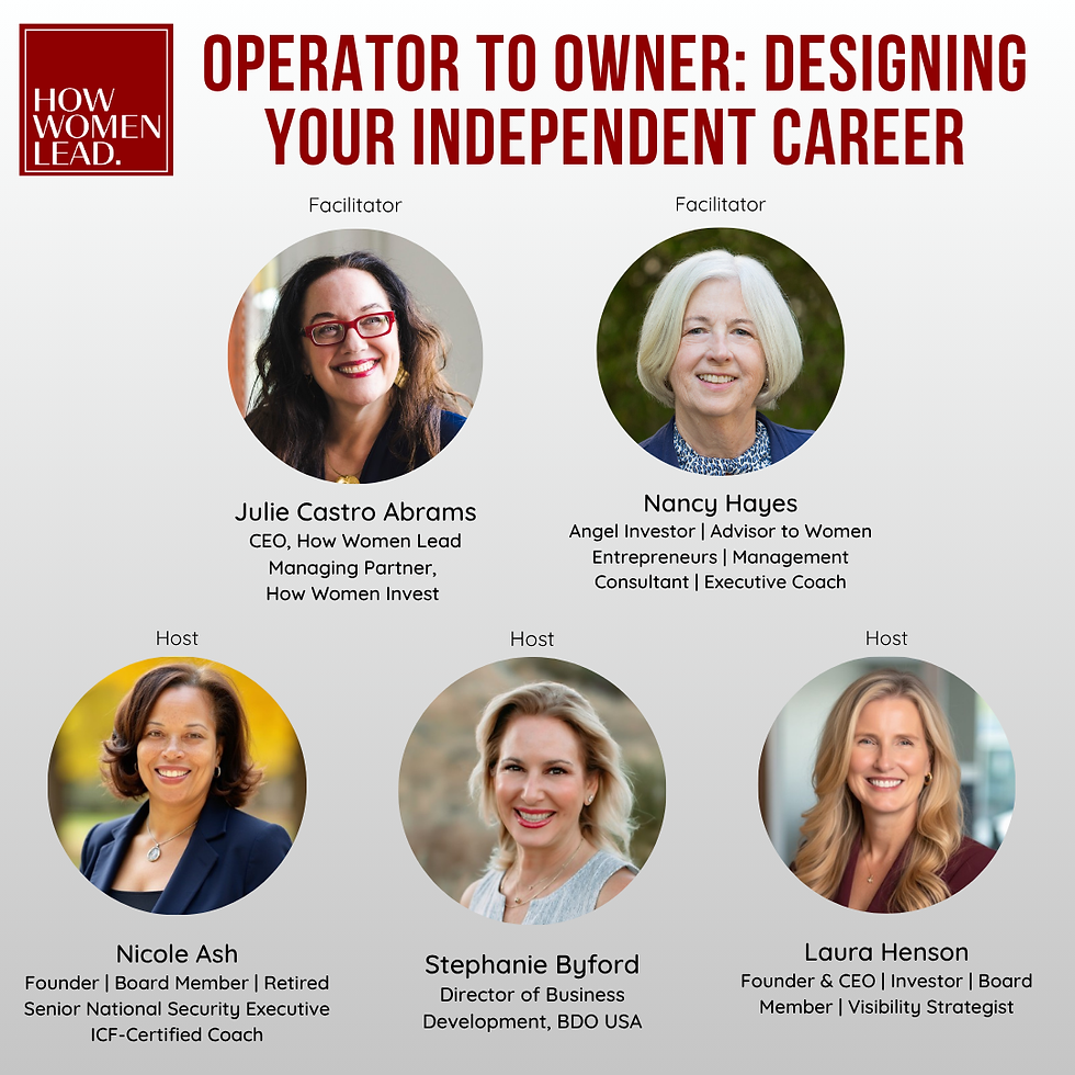 Operator to Owner: Designing Your Independent Career